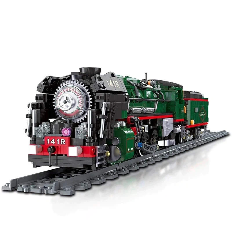 141R Steam Locomotive Train Motorized Technic Building Blocks Set 1782 pcs Gift - Image 3 of 4