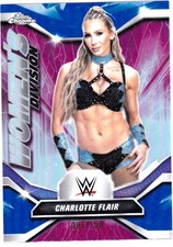 Charlotte Flair 2026 Topps Chrome WWE Women's Division Blue Refractor #81/150