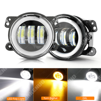 For 2007-2011 Dodge Nitro 4'' Inch LED Fog Lights Front Bumper Driving Lamps Kit