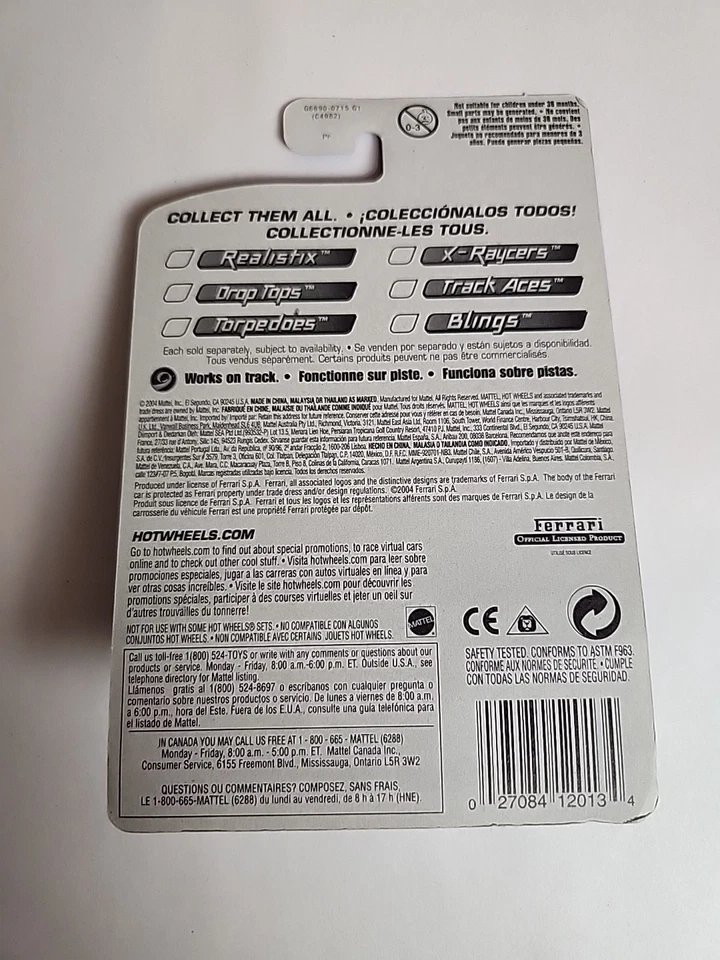 Nuevo Ferrari 575 GTC Hot Wheels 2005 primeras ediciones Realistix 3/20 rojo Foto 2 de 4