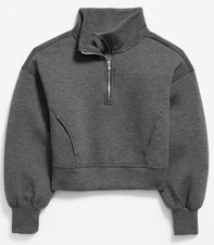Old Navy Half-Zip Bounce Fleece Pullover Sweatshirt for Girls 804094