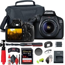 Canon EOS 4000D / Rebel T100 DSLR Camera with 18-55mm Lens  64GB Card  More