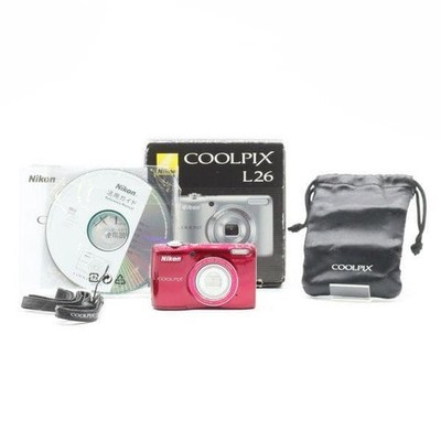 Nikon COOLPIX L26 rot kompakte Digitalkamera getestet funktionierender Verkäu...