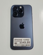 Apple iPhone 15 Pro - 128 GB - Blue Titanium (Unlocked) for sale