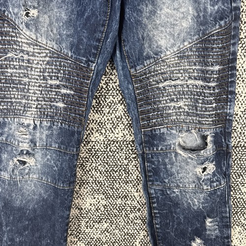 Southpole Blue Jeans Mens 30 X 30 (FITS 32 X 29) Heavily Distressed Grunge - Picture 3 of 11