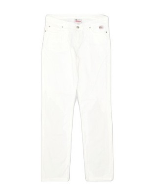 ROY ROGERS Damen Slim Freizeit Hose IT 44 Medium W30 L31 Weiß Baumwolle XO09