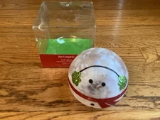 Pier 1 Imports LED Christmas Ornament Timer Color Changing Snowman Holiday Works