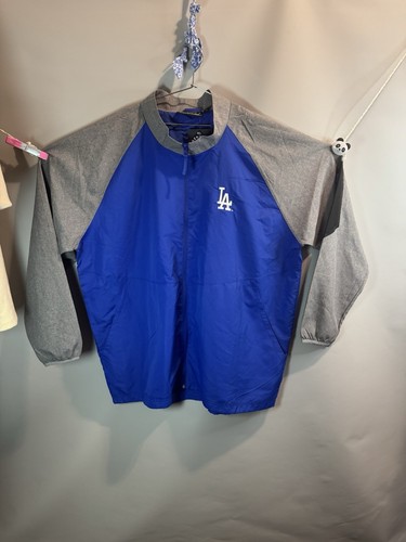 Los Angeles Dogers Jacket XXL Blue Gray Baseball MLB Windbreaker Light Mens - 第 2/17 張圖片