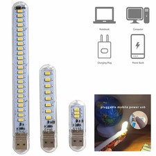 Mini Portable USB LED Book Light 3-24 LEDs 2-12W for Reading on Laptop PC
