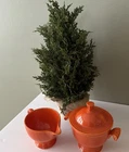 Vintage Fiesta -O-ring Cream and Sugar set  "radioactive" red (1936-69) Flawless