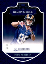 2016 Panini - Nelson Spruce Rookie #281 Blue Knight /99 (RC,SN) Los Angeles Rams