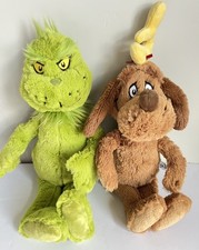 Dr Seuss Grinch Stole Christmas Max Plush Set Aurora 16  18  Stuffed Animals Lot