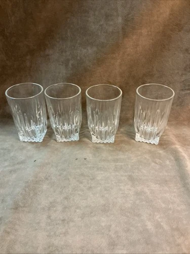 Vintage 1940s Federal Glass Park Avenue Art Deco pattern juice Tumbler lot Of 4