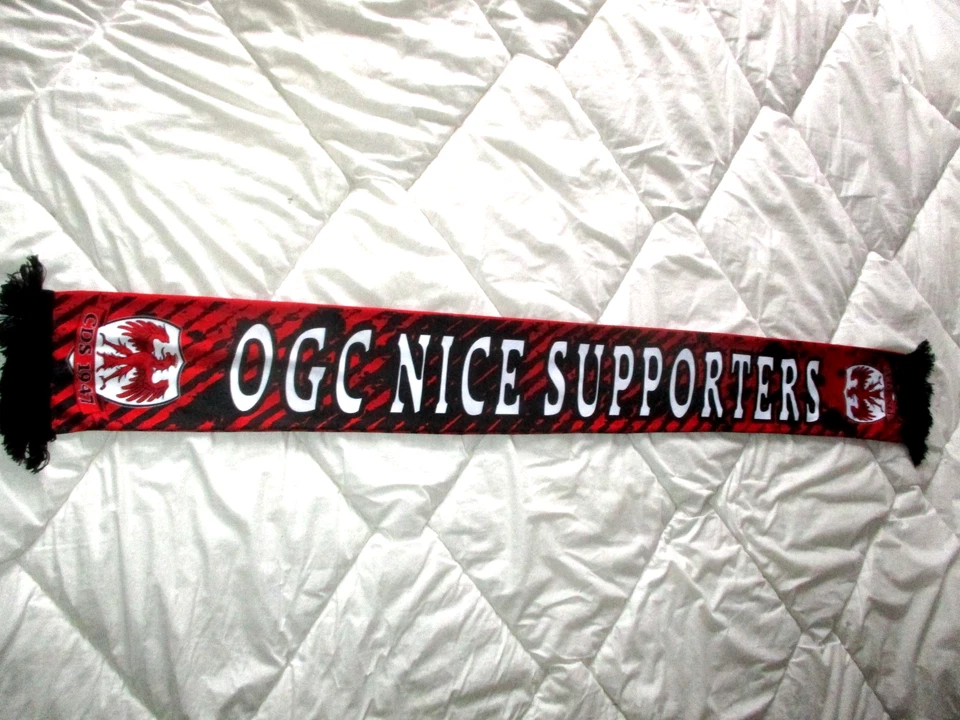 echarpe sciarpa scarf ISSA NISSA OGC NICE SUPPORTERS CLUB DES SUPPORTERS 1947 - Photo 2/3