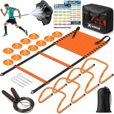 Agility Ladder Speed Training Equipment Set-20Ft Agility Ladder,12 Soccer Cones,