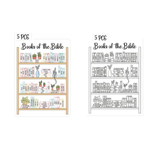 5/8 Stück Bibel Lese Tracker Lesezeichen Aufkleber für Altes und Neues Testament DR