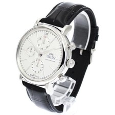IWC PORTOFINO IW391007 42mm SS Silver Dial Automatic Chronograph Day-Date #C344 2
