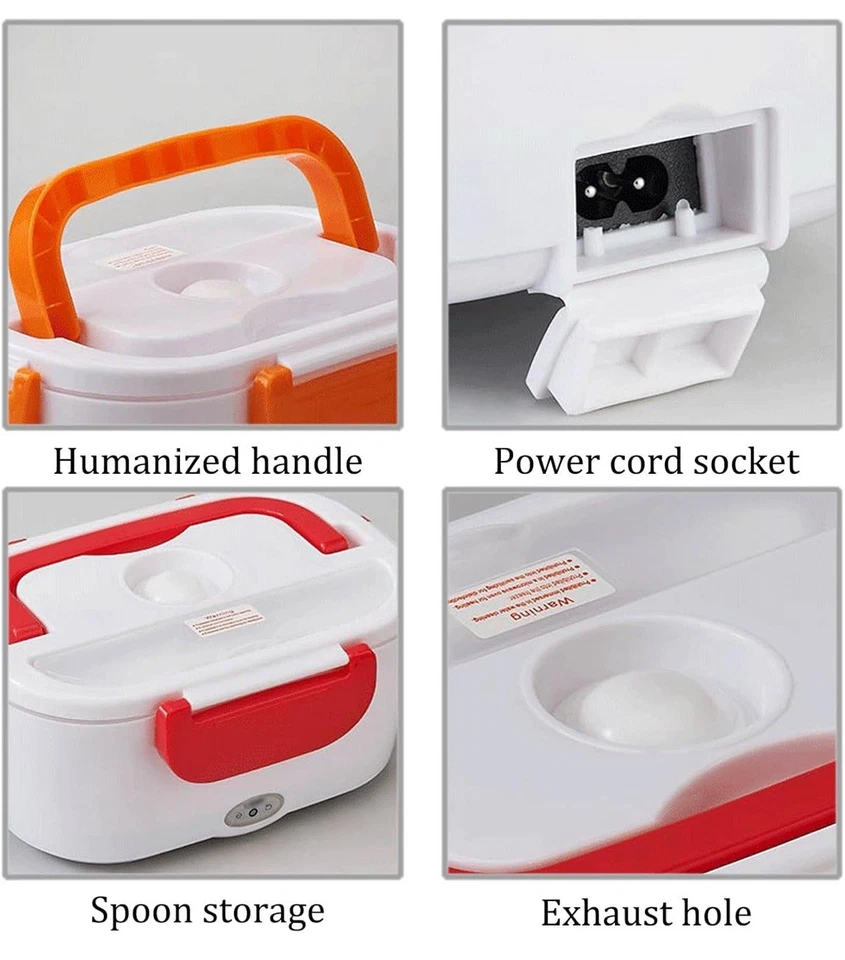 Fiambrera Eléctrica 1.05L Convenientes Contenedores Eléctricos para Niños y Adultos Foto 3 de 4