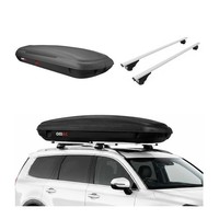 Carbonlook Dachbox 480L + DachträGer Ford Kuga II Titanium 2012-2019 Silber