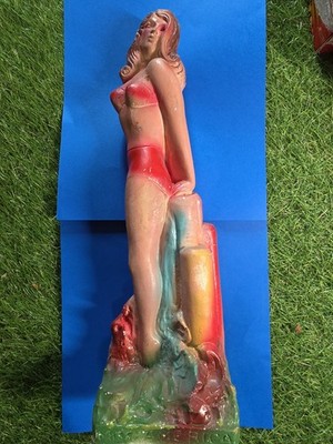 Miss America Pin up Chalk Figure Carnival Prize Swimsuit Sexy