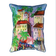 Betsy Drake Fun City II Large Indoor Outdoor Pillow 16x20