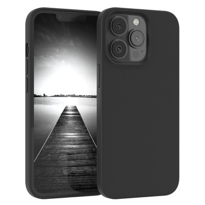 Für Apple iPhone 13 Pro Handyhülle Silikon Case Schutz Hülle Back Cover Schwarz