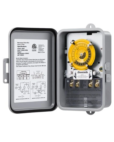 Heavy Duty 2HP 40A Pool Pump Timer 24 Hour Programmable Outdoor Weatherproof