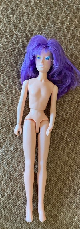 Vintage Hasbro Jem & The Holograms Doll  Purple Hair 1985 Nude