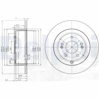 2X Bremsscheibe Delphi BG4136 FüR Santa Hyundai FÉ CM 2 SUV Crdi 4X4 GLS