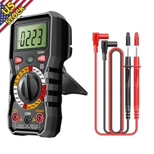 Reliable Digital Multimeter w Low Batt Indicator Measures AC DC Volt Amp Ohm