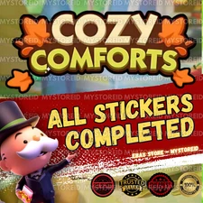 Monopoly_Sticker_Go_Card - COZY COMFORTS ALBUM - ALL COMPLETED - Instant Send