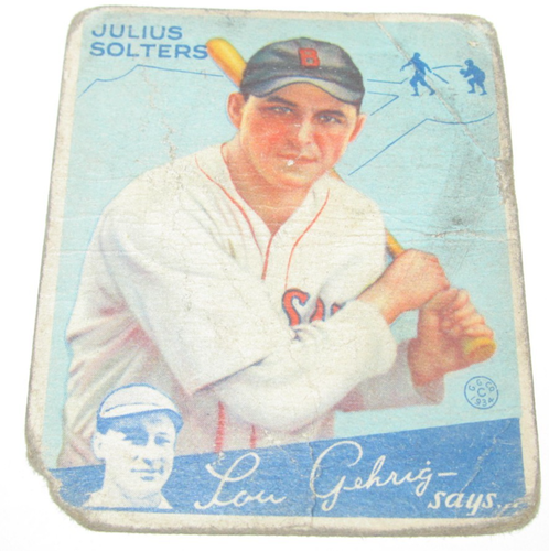 1934 Goudey Set-Break #30 Julius Solters NIEDRIGE QUALITÄT Boston Red Sox Baseballkarte