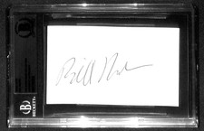 Bill Maher Signed Index Card Beckett Slabbed Autograph