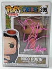 Funko Pop! One Piece Nico Robin #399 SIGNED STEPHANIE YOUNG W/ Protector JSA COA
