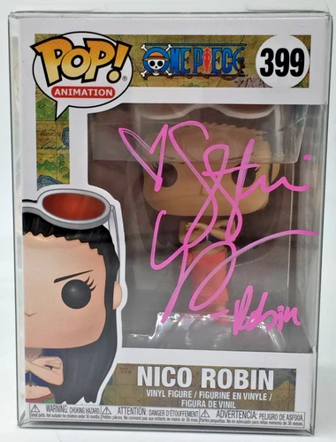 Funko Pop! One Piece Nico Robin #399 SIGNED STEPHANIE YOUNG W/ Protector JSA COA