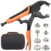 Eurowagens Profi Snap-Fastener Werkzeug-Set Leinwand-Abdeckknopf 15Mm