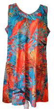Ofeefan Tropical Tank Dress Women's Size XL With Pockets
