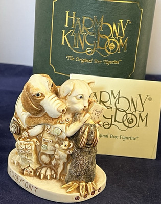 Harmony Kingdom ~ SIGNING LINE ~ NIB ~UK Made~ICE Event~Dog~Cat~Signed by Peter