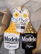 2 Halloween New Handle Modelo Especial Negra Day Of Dead Skull Beer Tap skeleton
