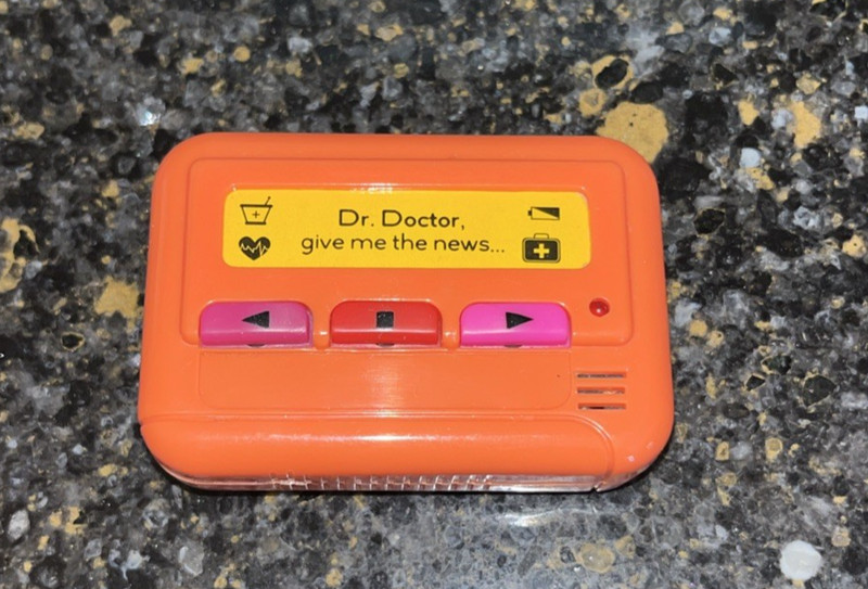 B. Toys Orange Dr. Doctor Give Me The News Electronic Toy Pager With Sounds HTF
