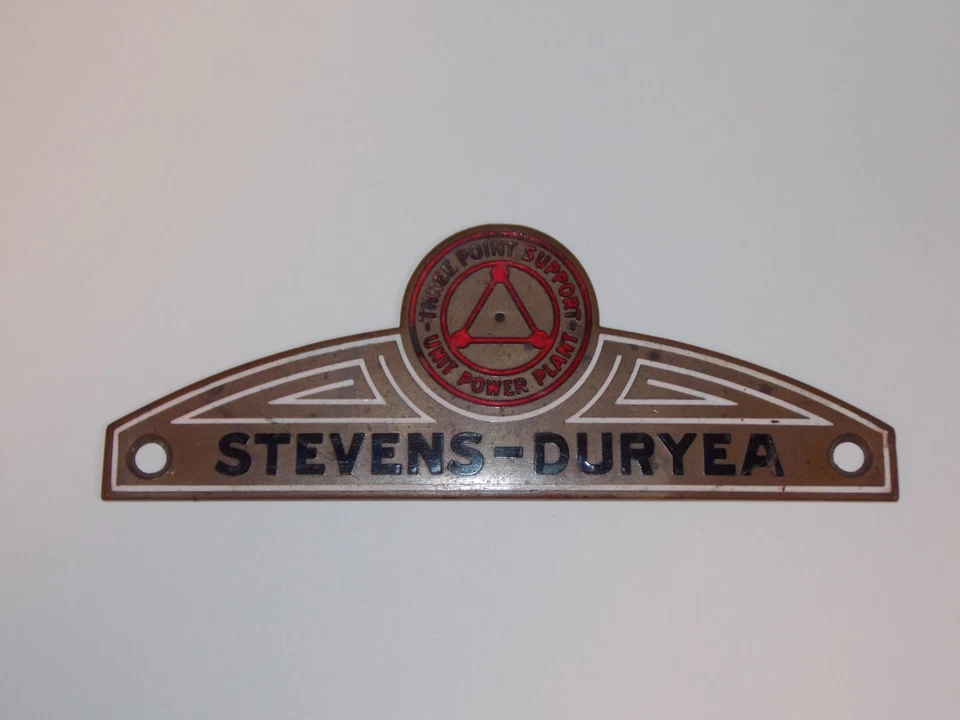 Rare 1911-1915 Stevens-Duryea Automobile Radiator Emblem Brass Car Hood Badge - Image 3 of 4