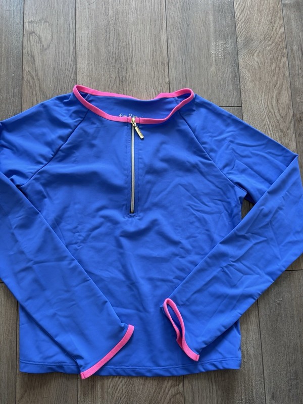 LILLY PULITZER GIRLS' MINI UPF 50+ LUXLETIC SYDNEY Sunguard Swim Rashguard XL 12
