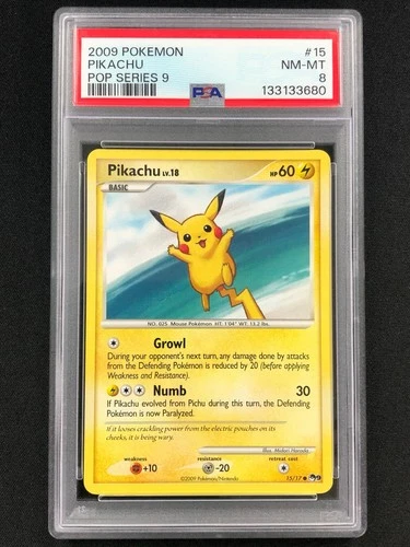 Pokemon 2009 Pikachu 15/17 Pop Series 9 PSA 8