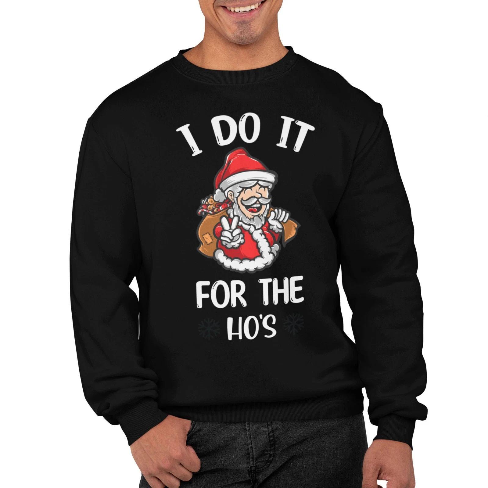 Peace for the Hos Xmas Jumper Funny Rude Ugly Sweater Unisex Kids Adults Top