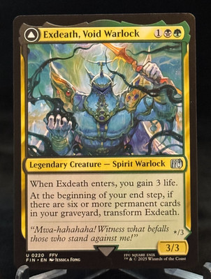 MTG Magic FIN Final Fantasy Exdeath, Void Warlock / Dimension's End - Uncommon