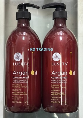 (2-Pk) LUSETA ~ ARGAN OIL Smoothing Nourishing CONDITIONER All Hair Types 1000ml