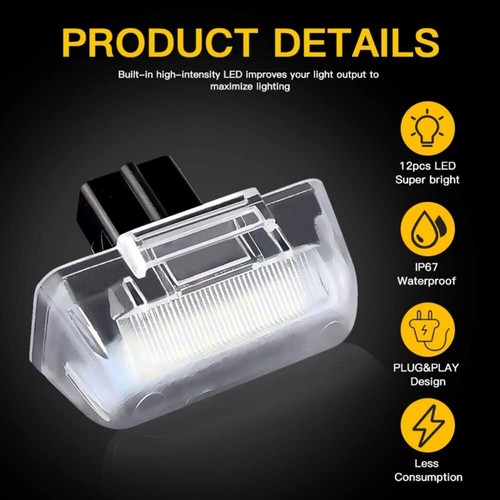 FOR FORD TRANSIT TOURNEO CONNECT LED LICENSE PLATE LIGHT REAR NUMBER PLATE LAMP - Picture 7 of 8