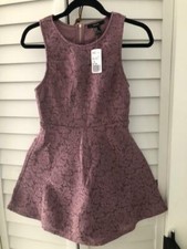 Forever 21 Ladies Crew Neck Sleeveless Lavender Short Dress, Small & Large Sizes