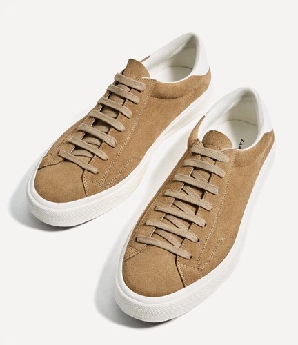 zara beige sneakers