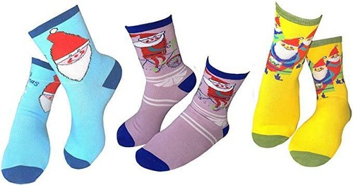 Disney's Mary Blair Designs Kids' Christmas Collection 3-Pair Crew Socks - Picture 6 of 24